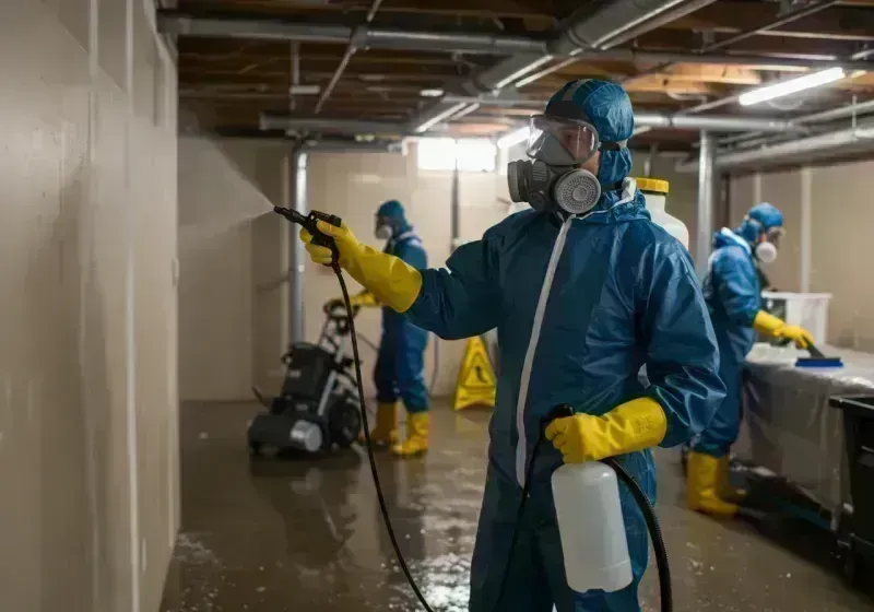 Basement Sanitization and Antimicrobial Treatment process in Sumner, IL